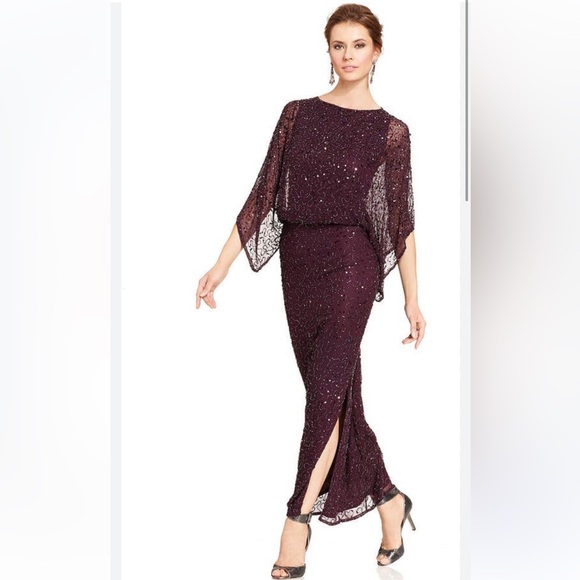 16. Patra Beaded Kimono Sleeve Gown - Picture 1 of 15